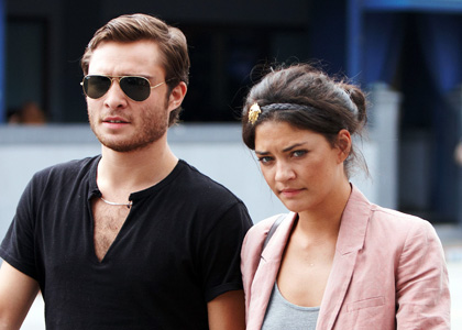 Ed Westwick and Jessica Szohr in Los Angeles