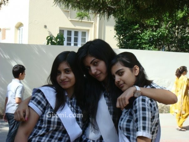 Karachi girl having fun day in her school