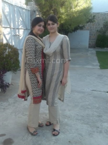 Two young girl friends from Multan
