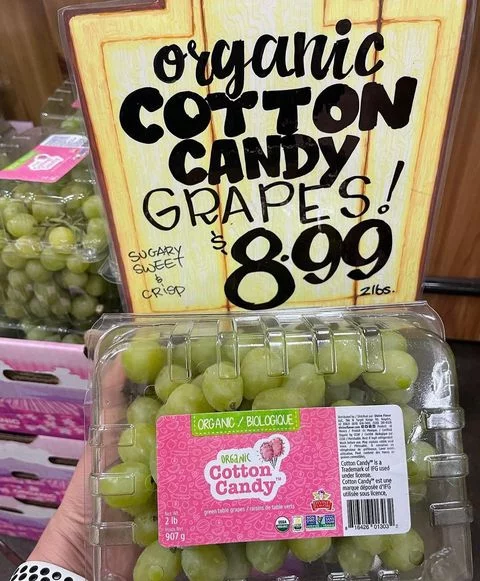 Organic Cotton Candy Grapes   